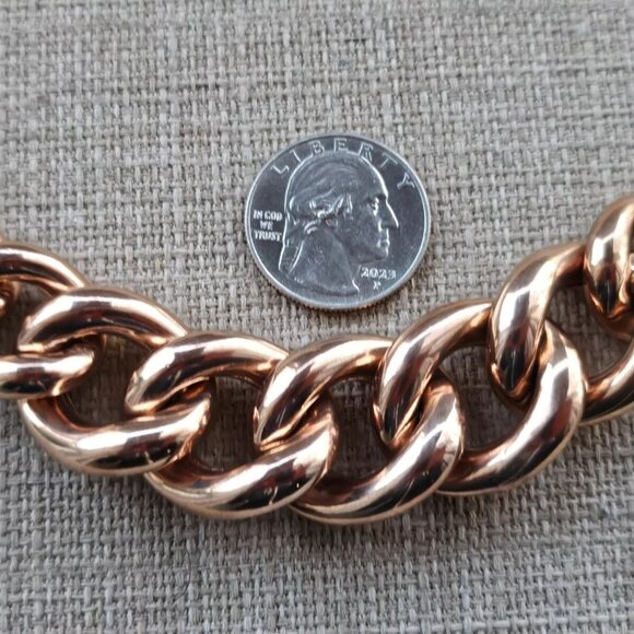 Fashion Necklace Chain Rose Gold Tone Fashion Jewelry Necklace Unbranded - Picture 9 of 10